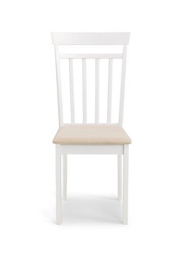 Julian Bowen Set Of 2 Coast Dining Chairs White  (94 x 44 x 50 cm)