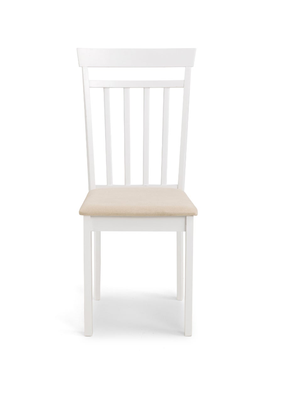 Julian Bowen Set Of 2 Coast Dining Chairs White  (94 x 44 x 50 cm)