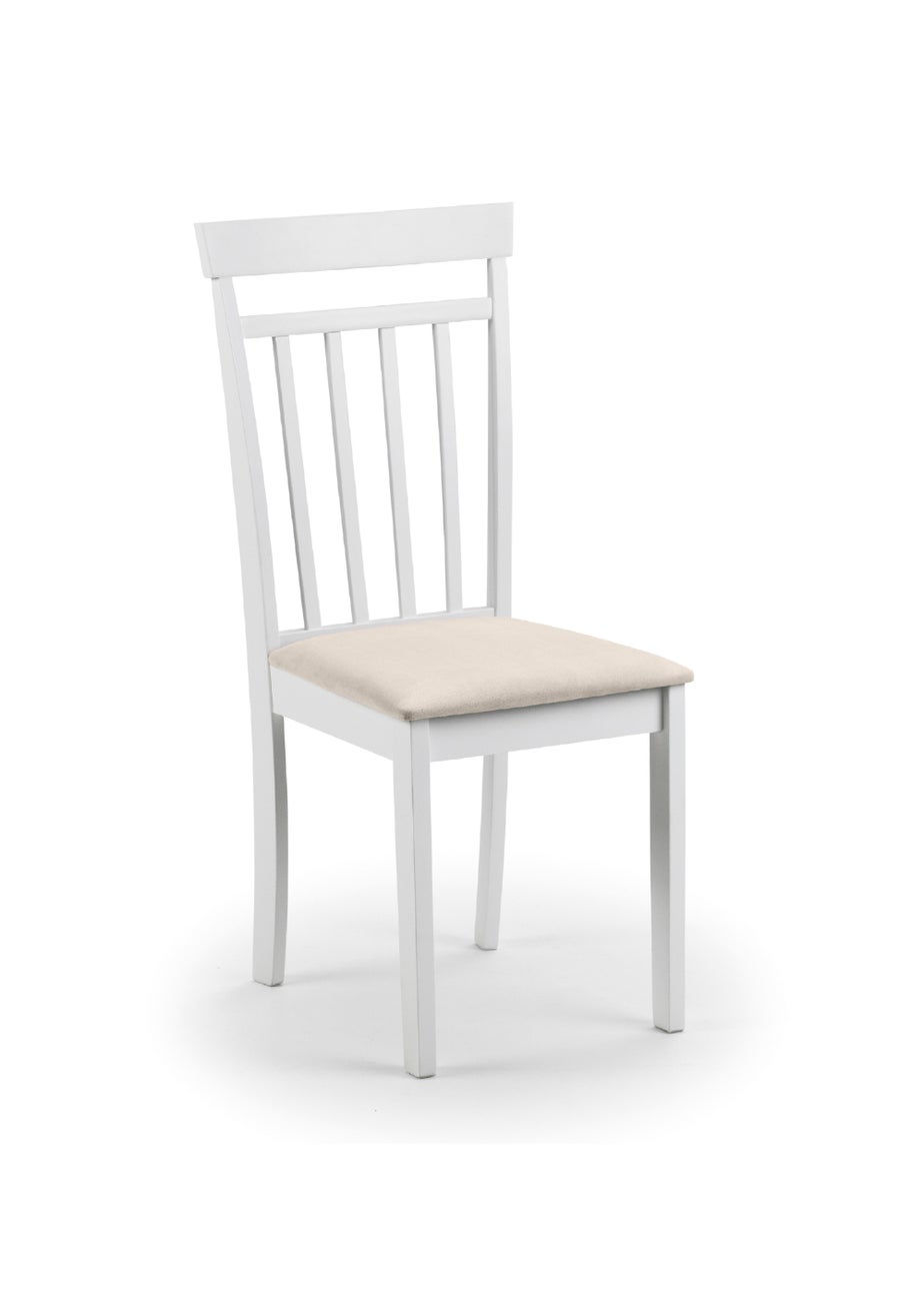 Julian Bowen Set Of 2 Coast Dining Chairs White  (94 x 44 x 50 cm)