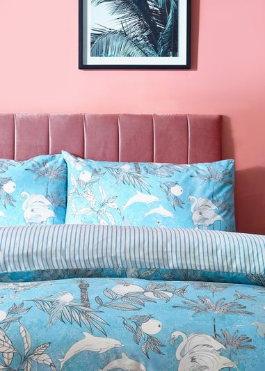 furn. Colony Palm Botanical Duvet Cover Set