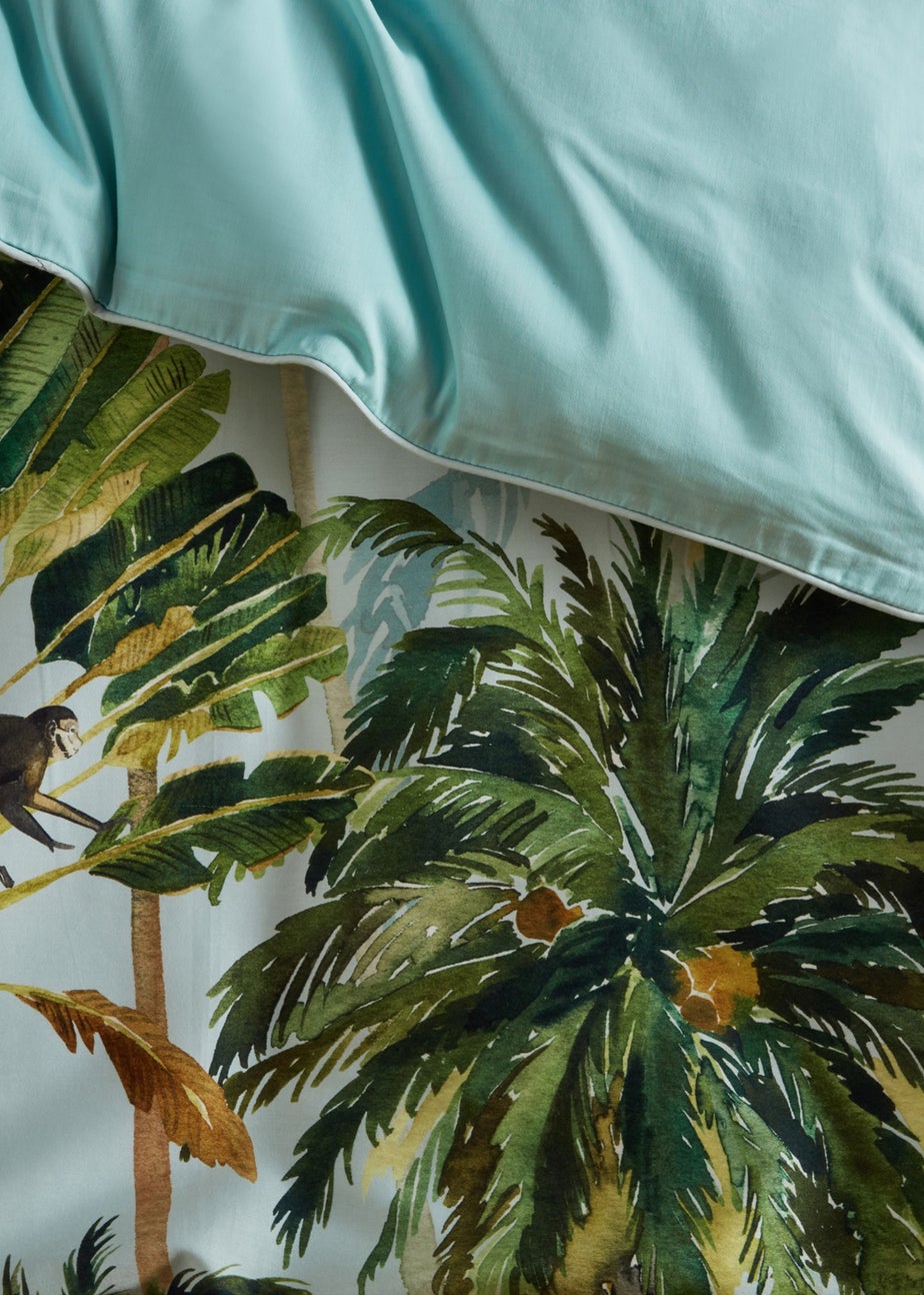 Paoletti Forsteriana Palms 100% Cotton Duvet Cover Set