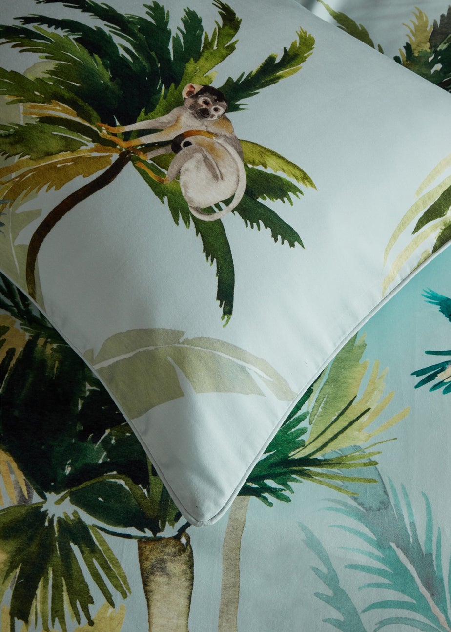 Paoletti Forsteriana Palms 100% Cotton Duvet Cover Set