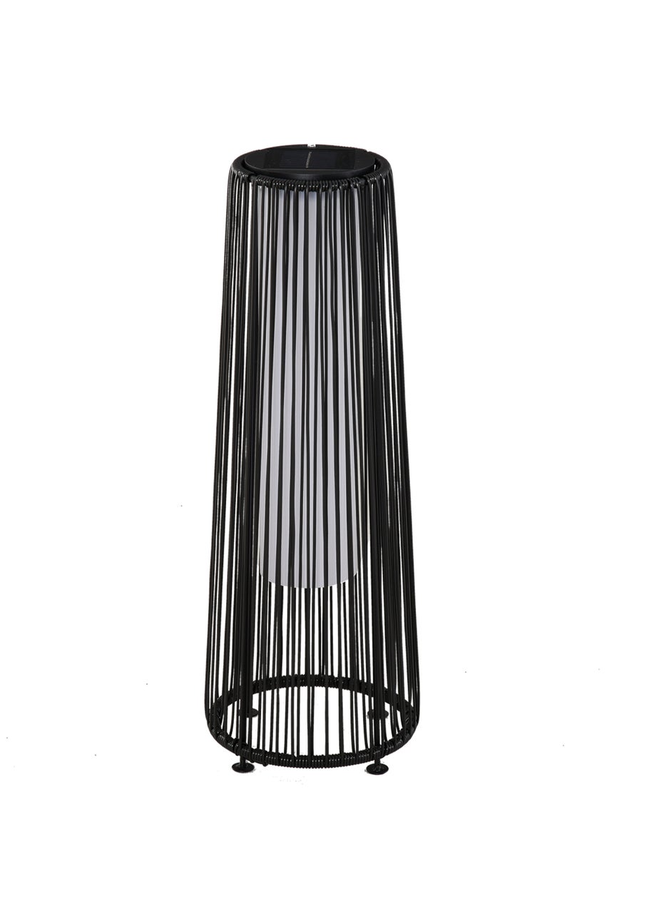 Outsunny Garden Solar Powered Lights Woven Wicker Lantern