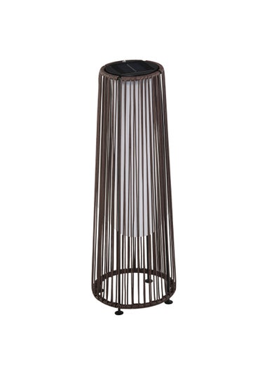 Outsunny Garden Solar Powered Lights Woven Wicker Lantern
