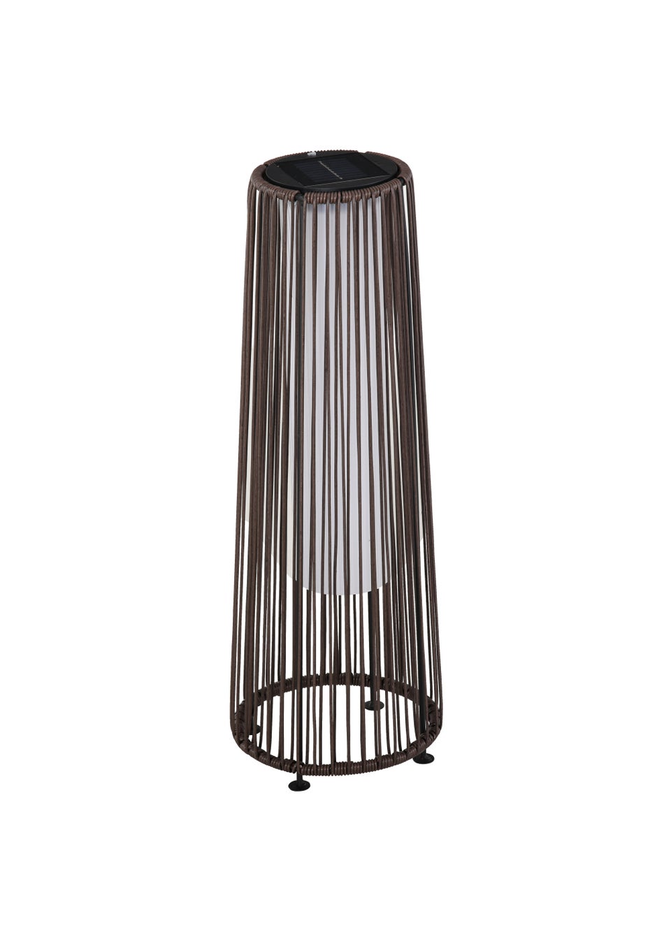 Outsunny Garden Solar Powered Lights Woven Wicker Lantern