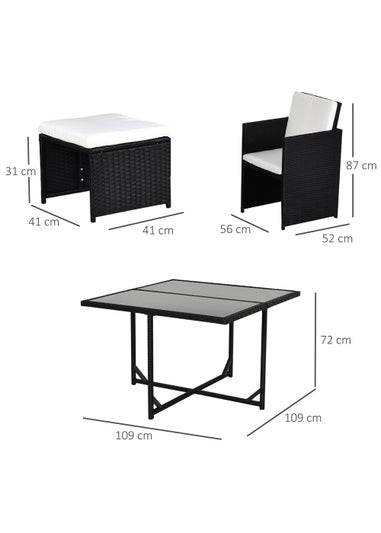 Outsunny Rattan Garden Furniture Set