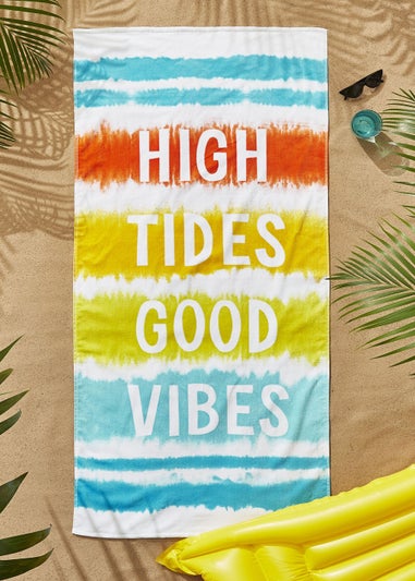 Catherine Lansfield Tie Dye Vibes Cotton Beach Towel