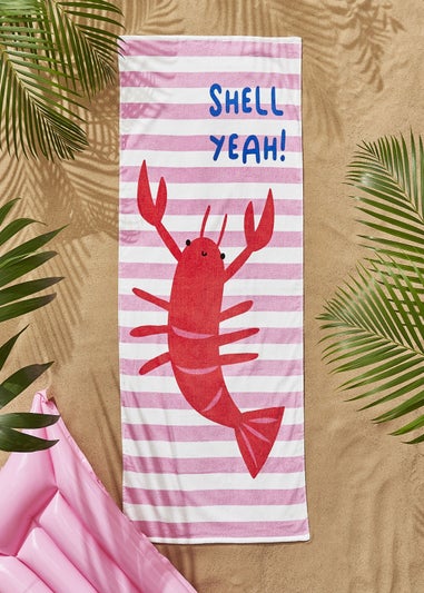 Catherine Lansfield Shell Yeah Cotton Beach Towel