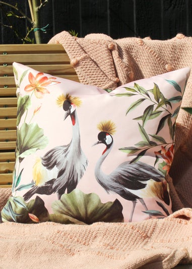 Evans Lichfield Cranes Outdoor Filled Cushion (43cm x 43cm x 8cm)
