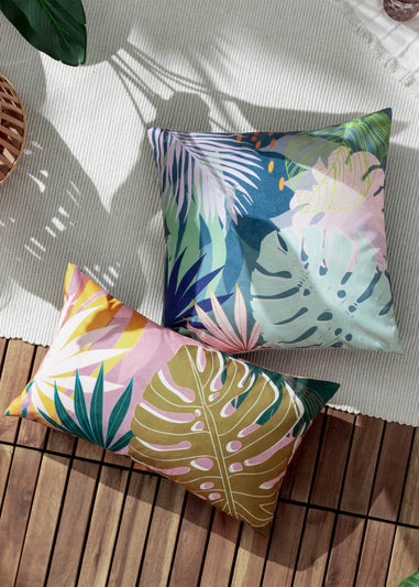 furn. Leafy Outdoor Filled Cushion (43cm x 43cm x 8cm)