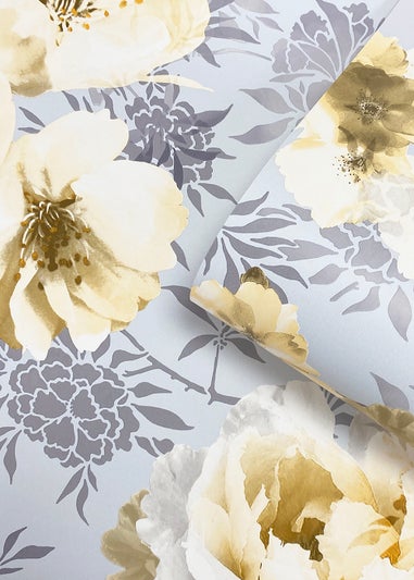 Catherine Lansfield Dramatic Floral Wallpaper