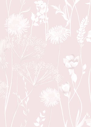Catherine Lansfield Meadowsweet Floral Blush Wallpaper