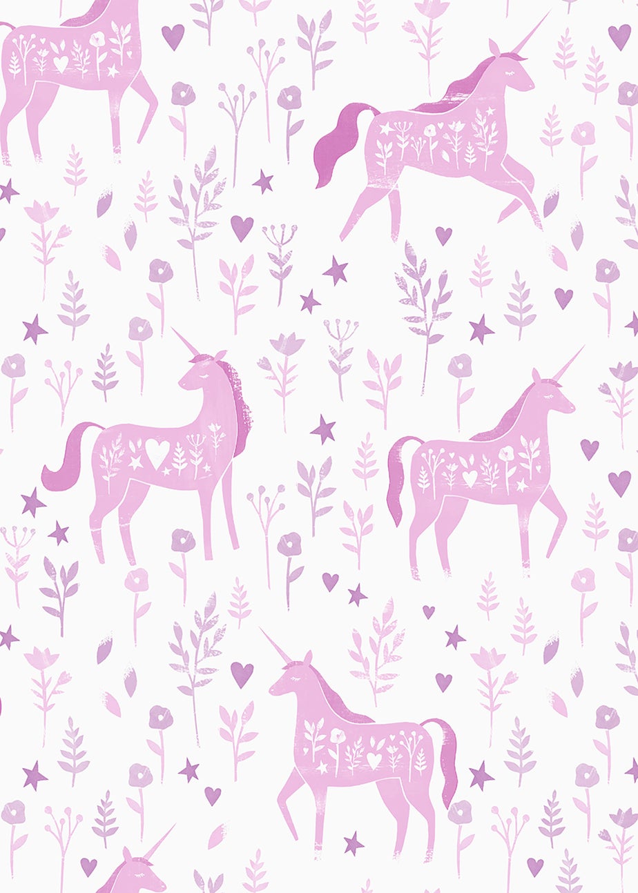 Catherine Lansfield Kids Folk Unicorn Wallpapwer