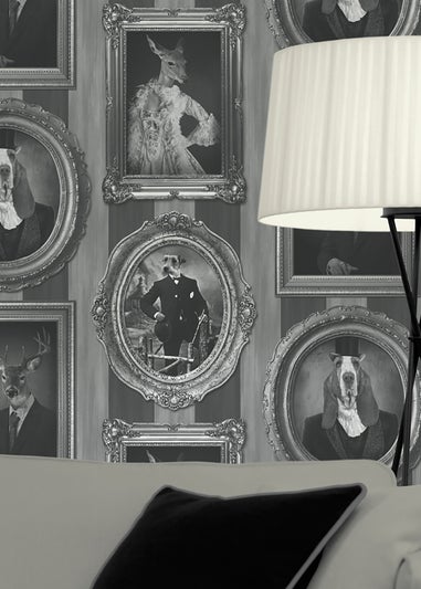 Muriva Dogs in Frames Wallpaper