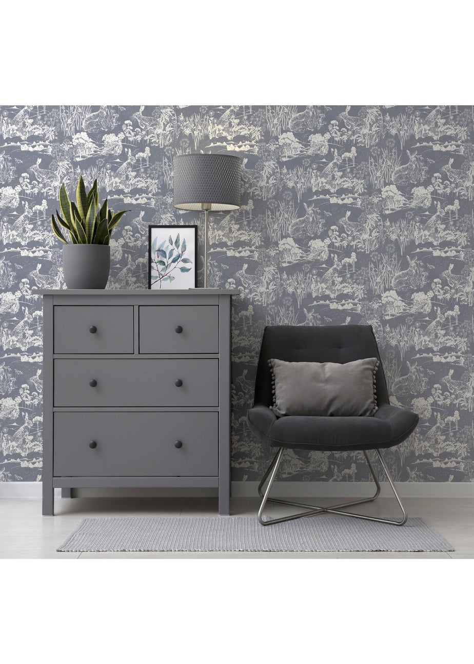 Arthouse Meadow Hare Wallpaper