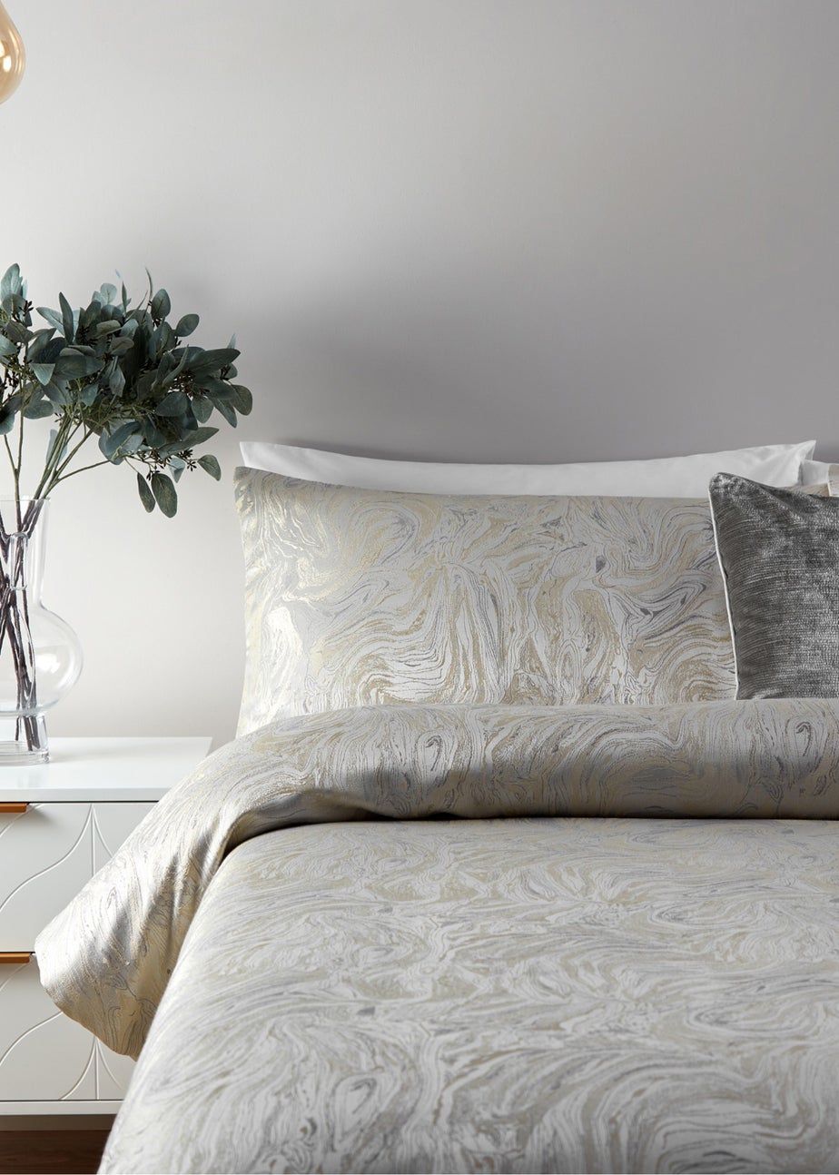 Paoletti Marble Jacquard Duvet Cover