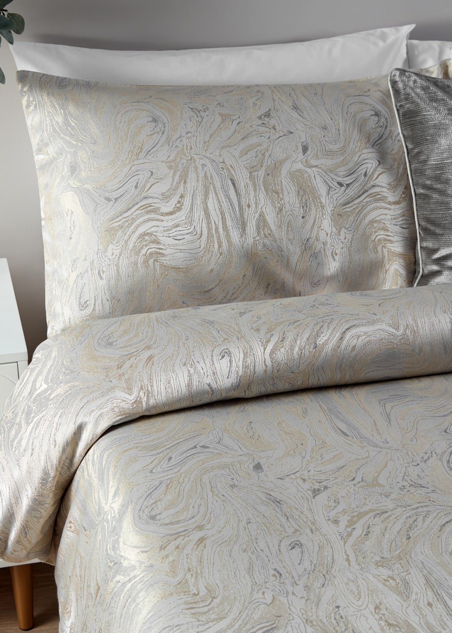 Paoletti Marble Jacquard Duvet Cover