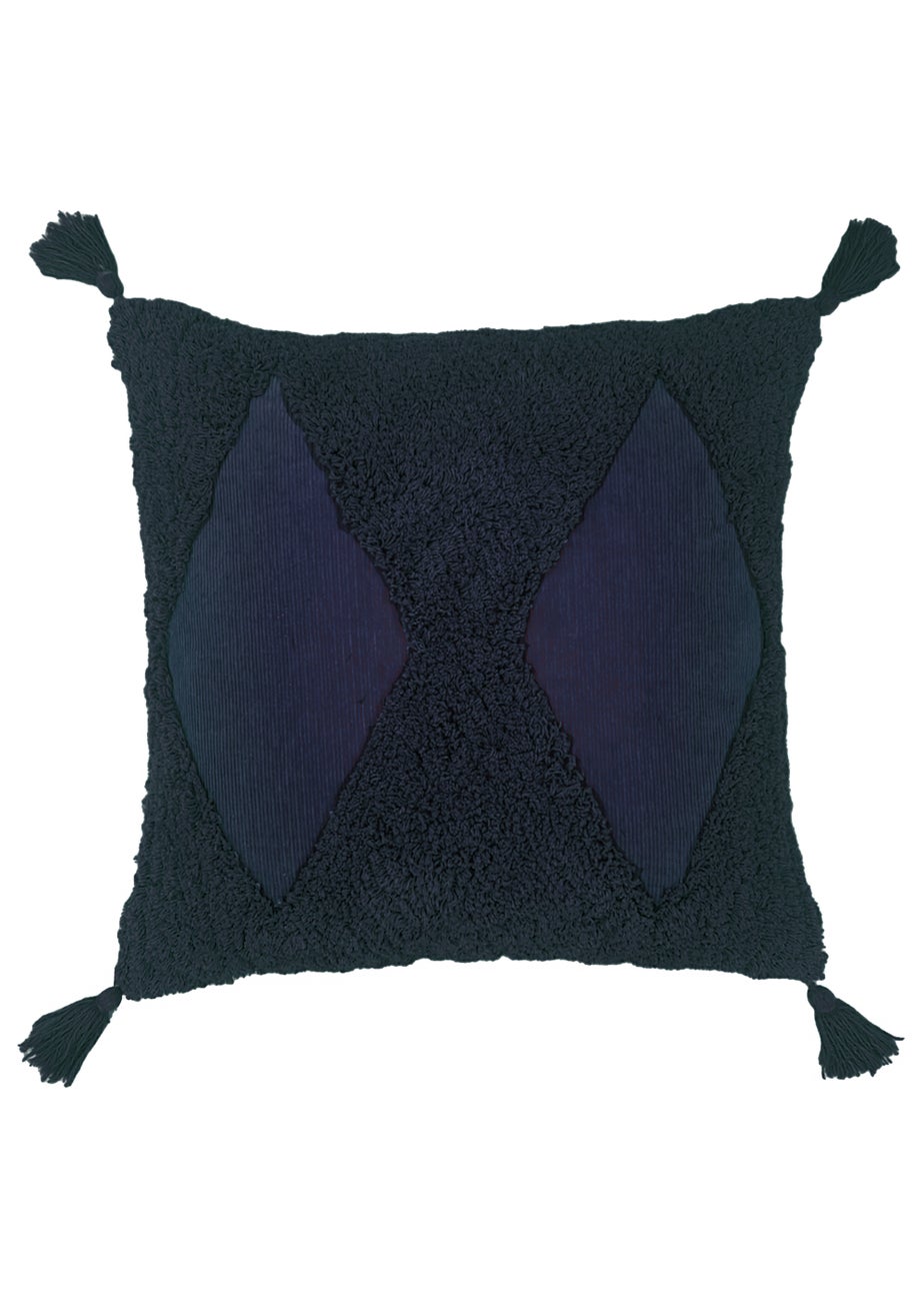 furn. Kantha Diamond Tuft Cushion (50cm x 50cm x 8cm)