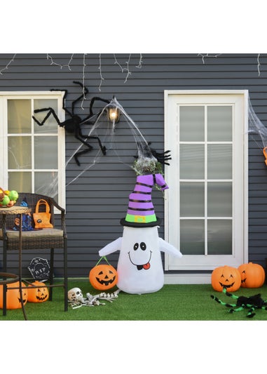HOMCOM Witch Ghost Halloween Inflatable (120cm x 80cm x 50cm)
