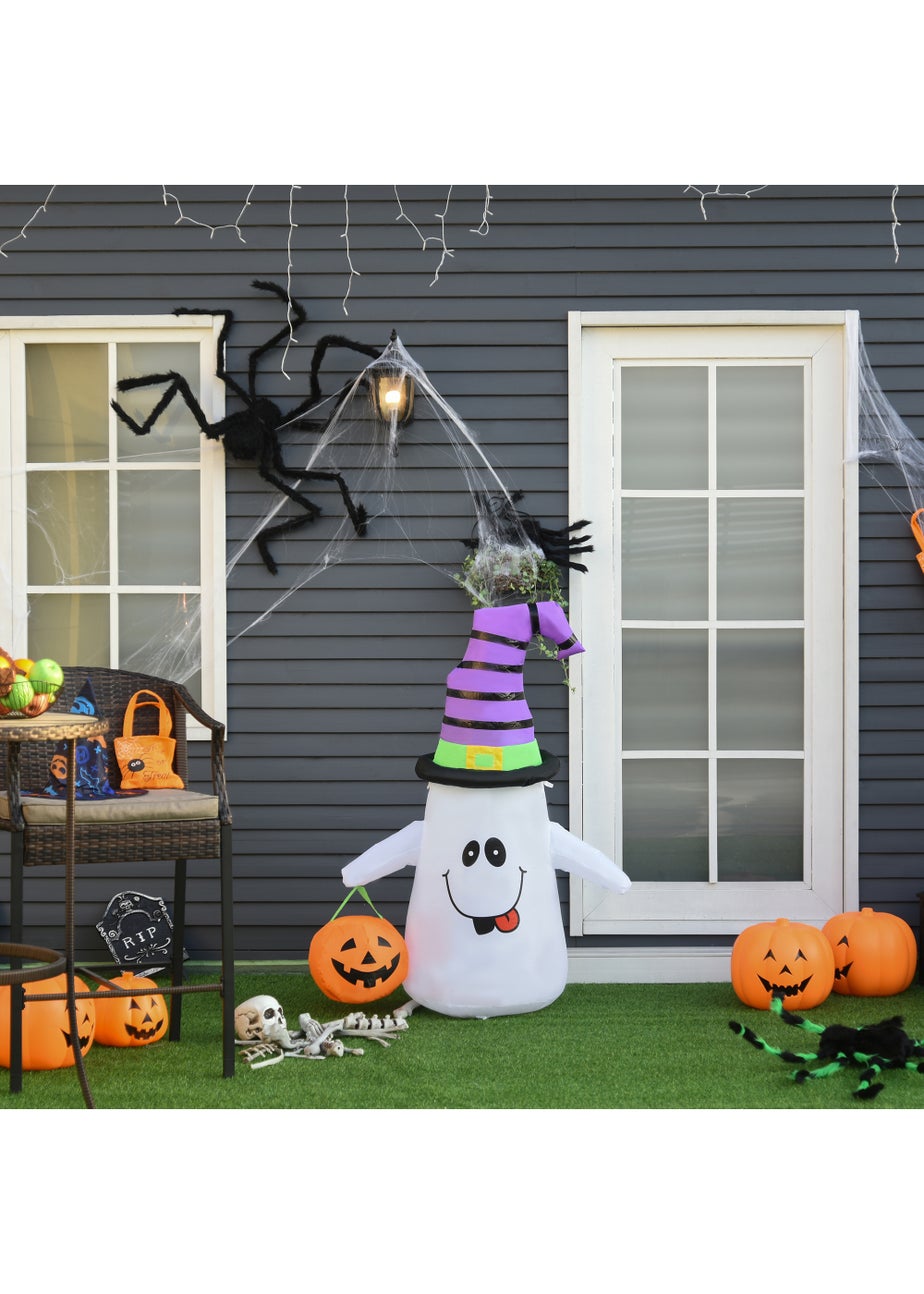 HOMCOM Witch Ghost Halloween Inflatable (120cm x 80cm x 50cm)