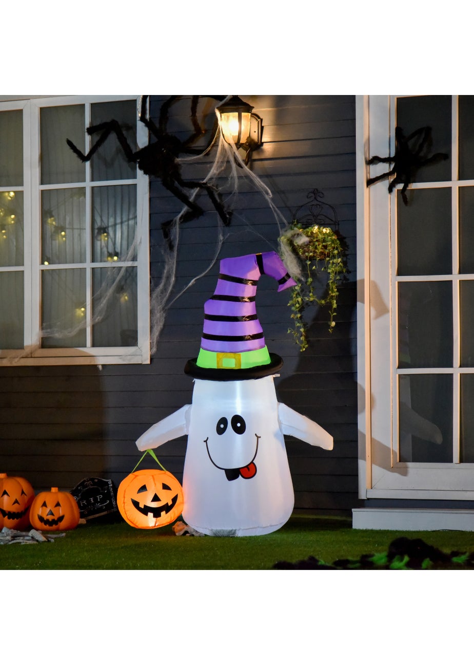 HOMCOM Witch Ghost Halloween Inflatable (120cm x 80cm x 50cm)