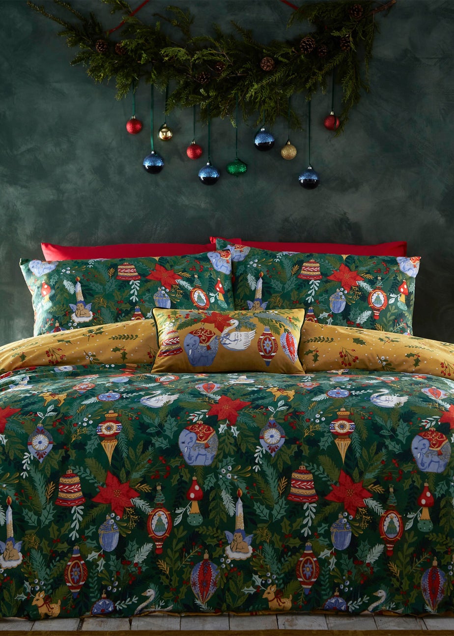 furn. Deck The Halls Christmas Duvet Cover Set