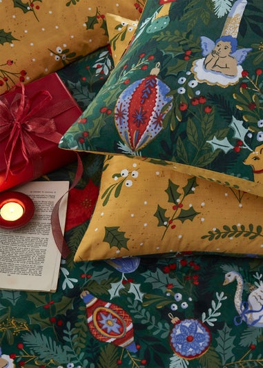furn. Deck The Halls Christmas Duvet Cover Set