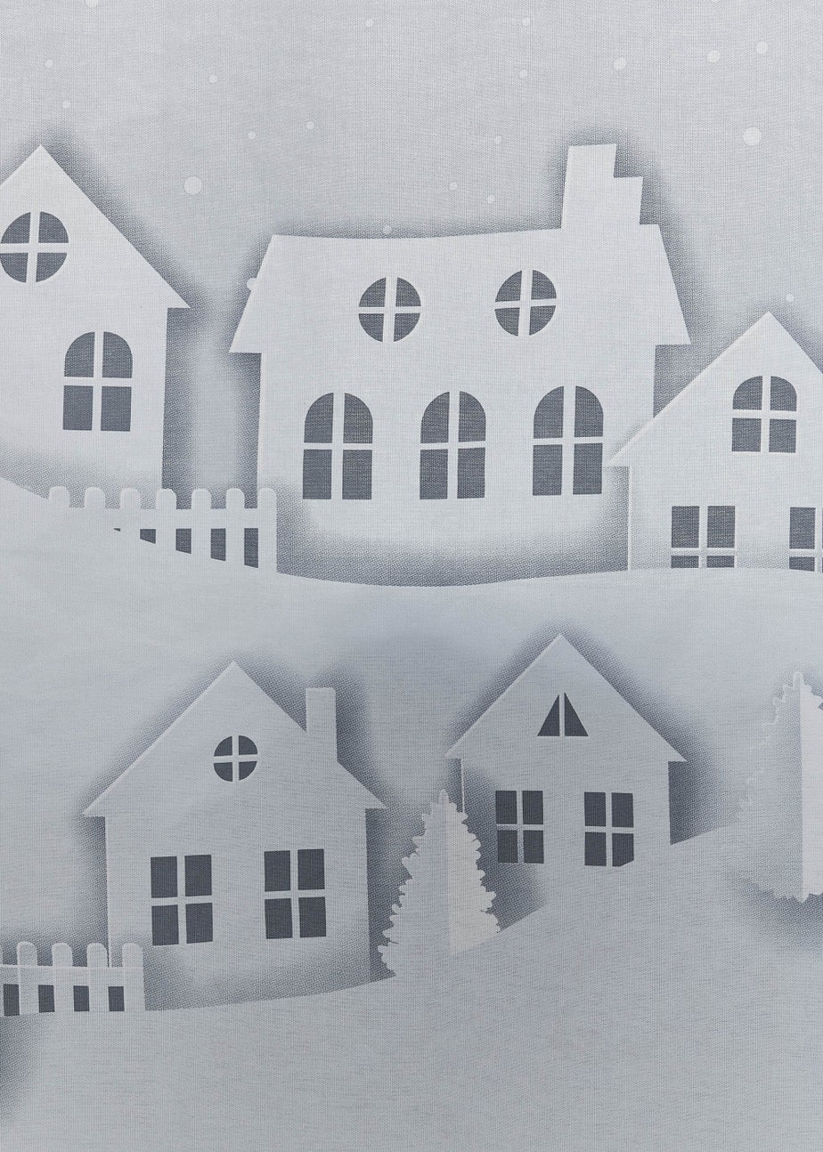 Catherine Lansfield Santa's Christmas Roof Slot Top Curtain Panel