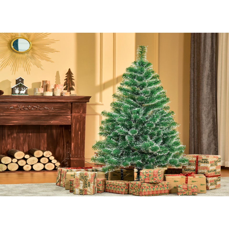 HOMCOM Snow Decorated Artificial Christmas Tree (5ft)