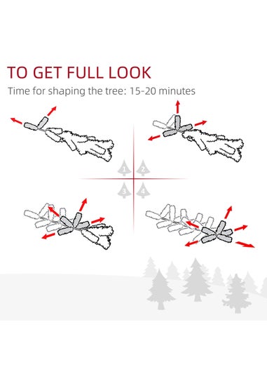 HOMCOM Snow Decorated Artificial Christmas Tree (5ft)