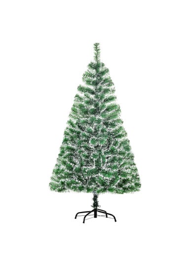 HOMCOM Snow Decorated Artificial Christmas Tree (5ft)