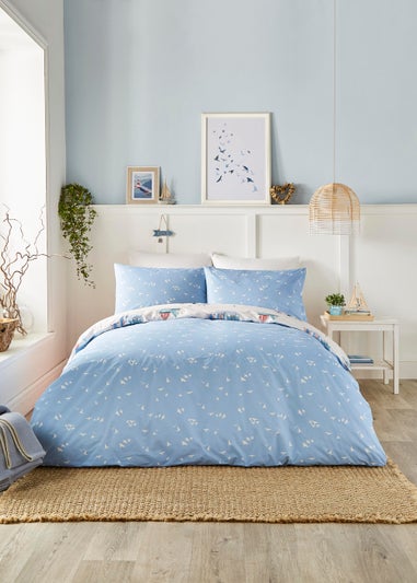 Fusion Beach Huts Blue Duvet Cover Set