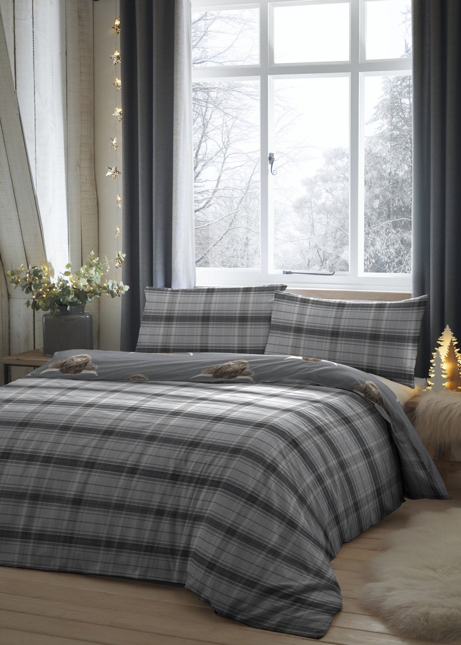 Fusion Highland Cow Grey Duvet Cover Set