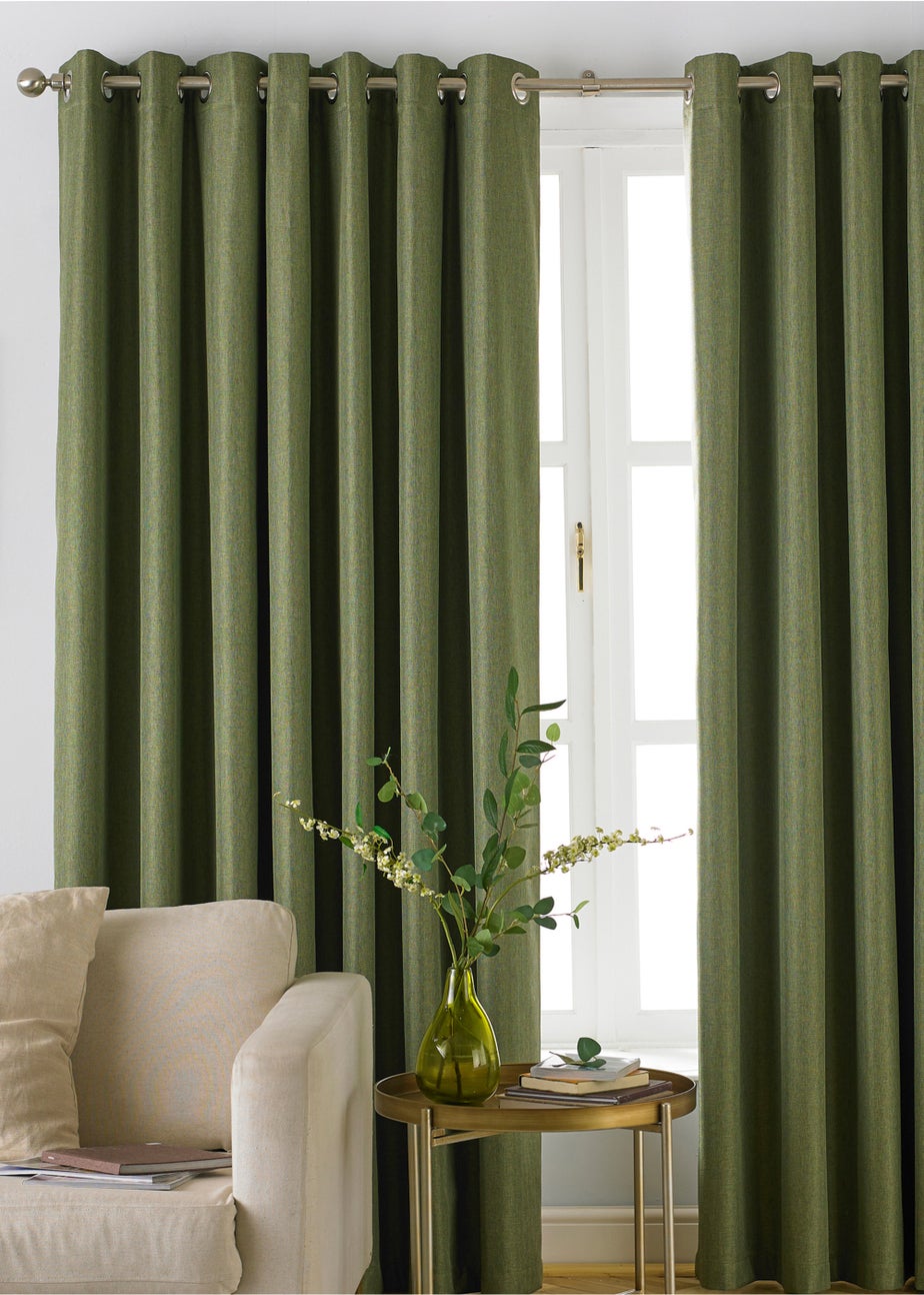 furn. Moon Premium Thermal Blackout Ringtop Eyelet Curtains (229cm x 229cm)