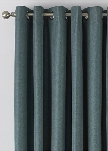 furn. Moon Premium Thermal Blackout Ringtop Eyelet Curtains (168cm x 183cm)