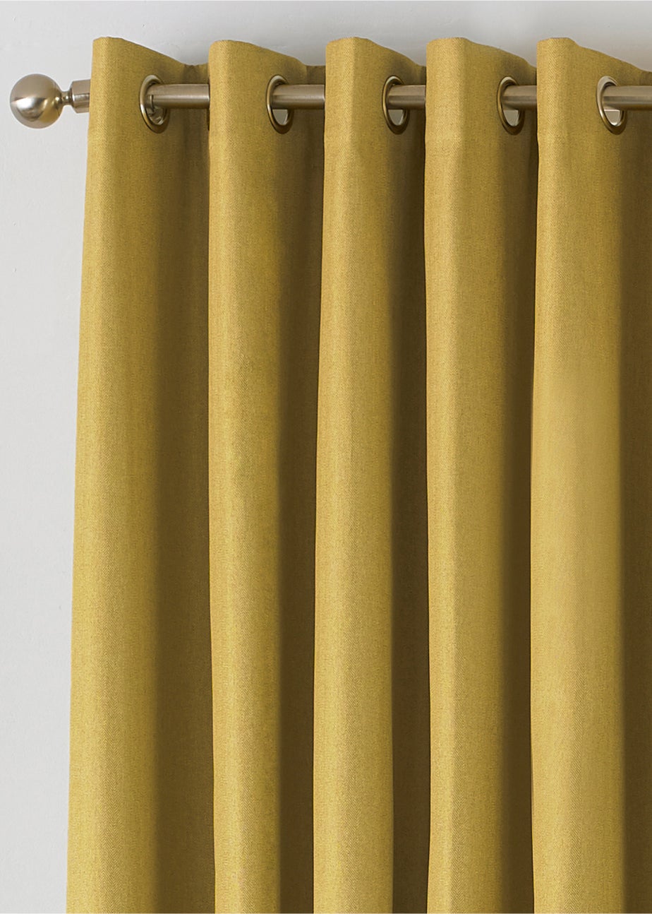 furn. Moon Premium Thermal Blackout Ringtop Eyelet Curtains (168cm x 183cm)