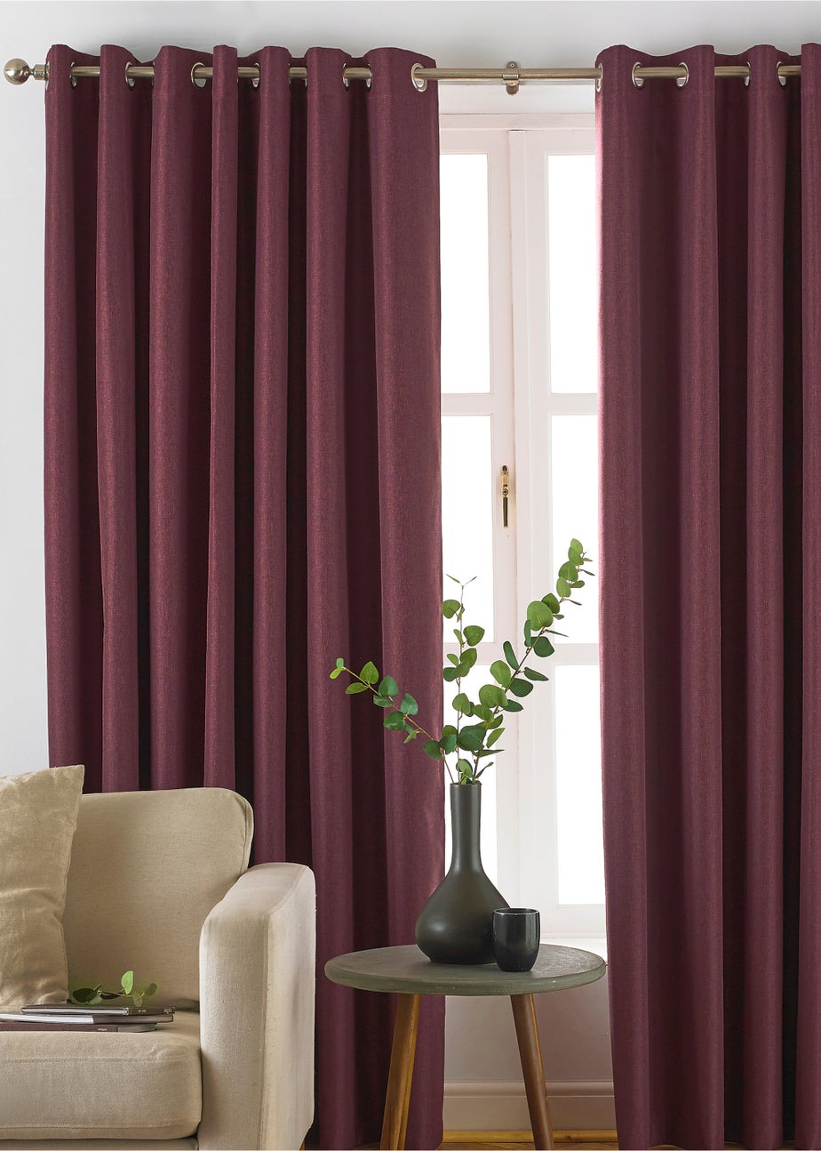 furn. Moon Premium Thermal Blackout Ringtop Eyelet Curtains (117cm x 183cm)