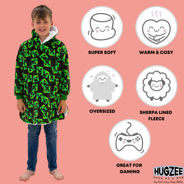 HUGZEE Minecraft Face Snuggle Hoodie