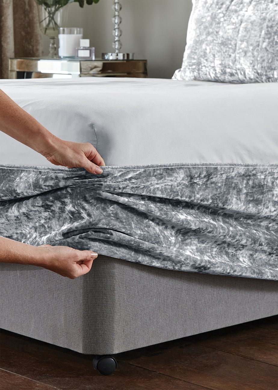 Catherine Lansfield Crushed Velvet Divan Base Wrap