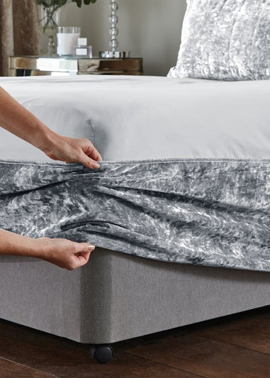 Catherine Lansfield Crushed Velvet Divan Base Wrap
