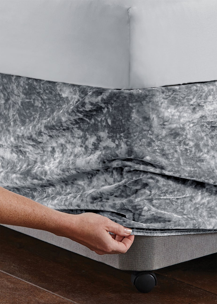 Catherine Lansfield Crushed Velvet Divan Base Wrap