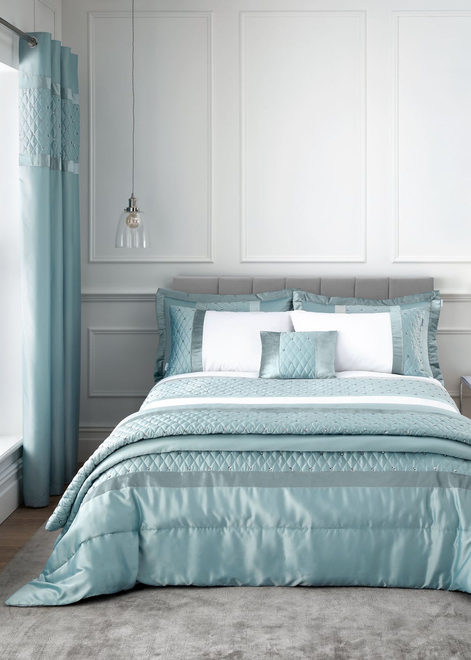 Catherine Lansfield Sequin Cluster Lined Eyelet Curtains