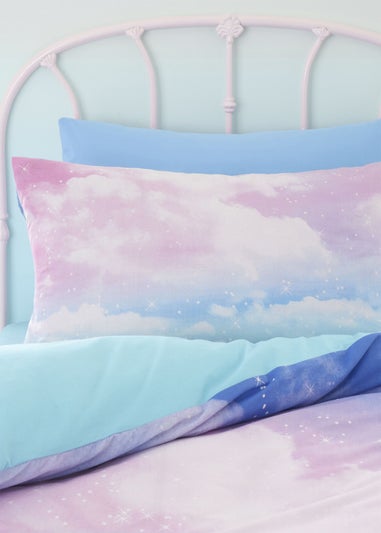 Catherine Lansfield Ombre Rainbow Clouds Reversible Duvet Cover Set Pastel