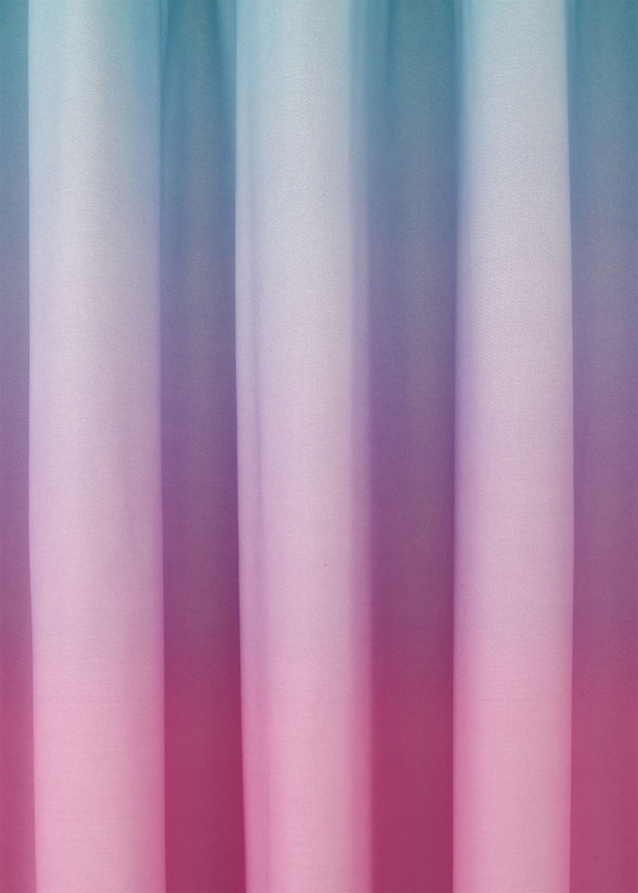 Catherine Lansfield Ombre Rainbow Clouds Eyelet Lined Curtains Pastel