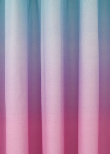 Catherine Lansfield Ombre Rainbow Clouds Eyelet Lined Curtains Pastel