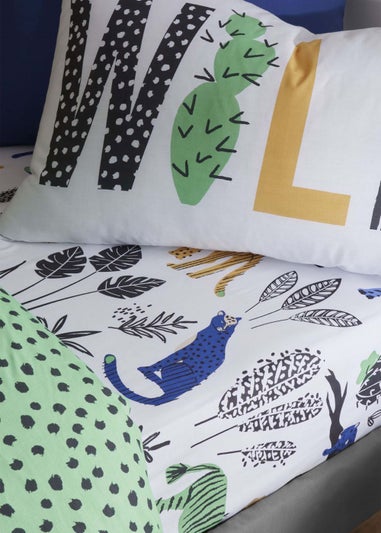 Pineapple Elephant Wild Jungle Animals Fitted Bed Sheet