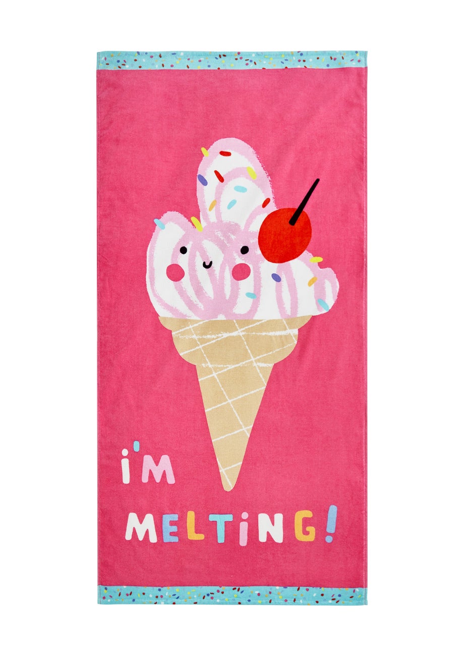 Catherine Lansfield I'm Melting Cotton Beach Towel