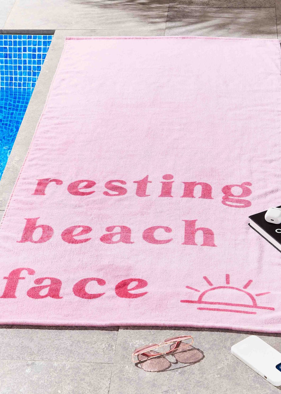 Sassy B Resting Beach Face Cotton Beach Towel