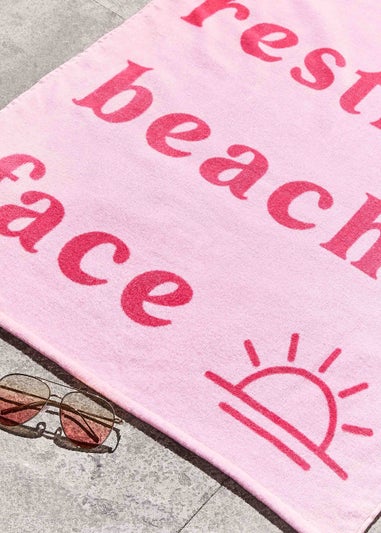 Sassy B Resting Beach Face Cotton Beach Towel
