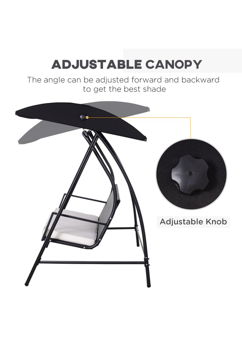 Outsunny 3 Seater Garden Rattan Swing Chair Hammock